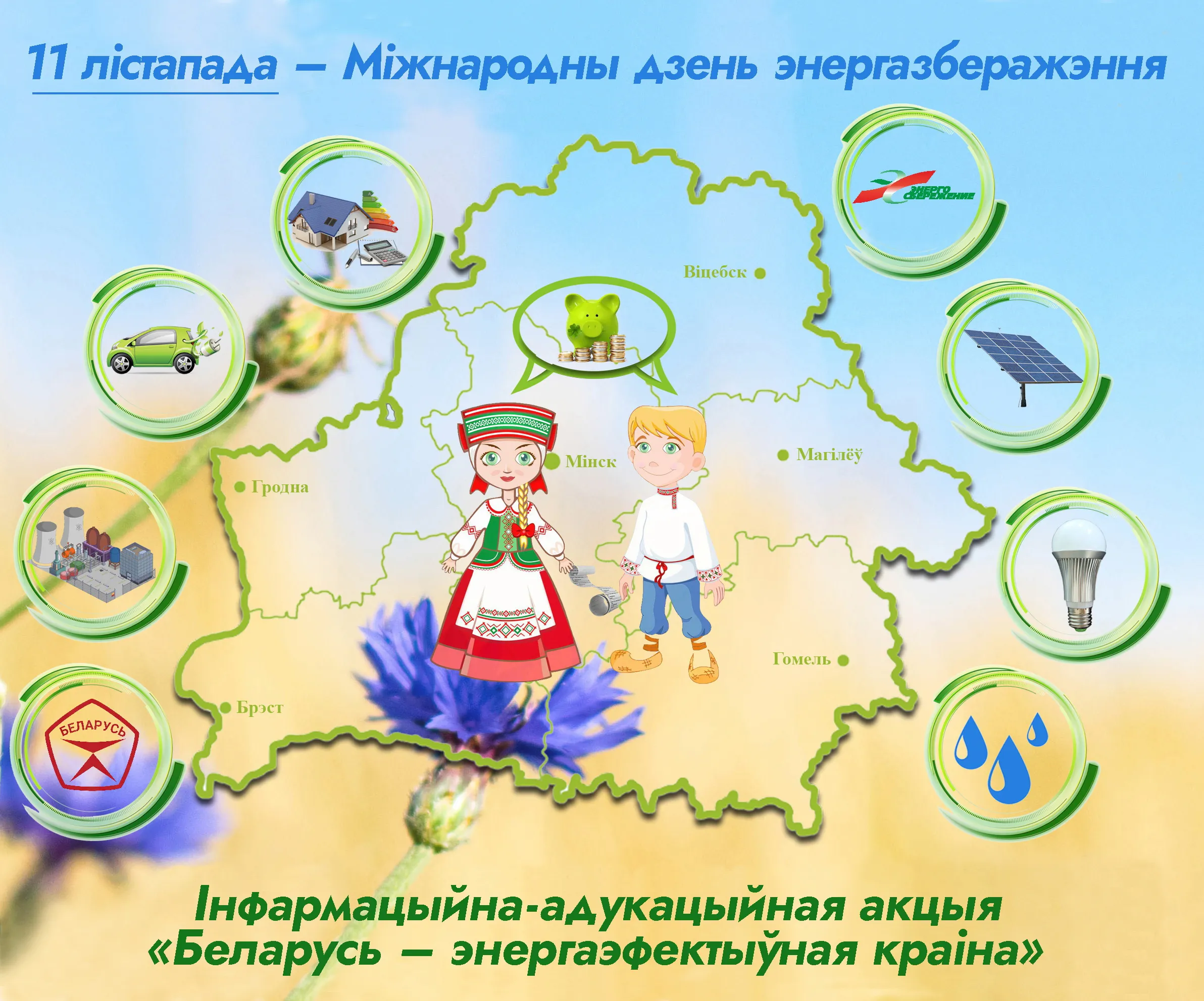 💥11 ноября в Республике Беларусь ежегодно отмечается Международный День энергосбережения с  целью привлечения внимания общественности к вопросам энергосбережения  экологии. 