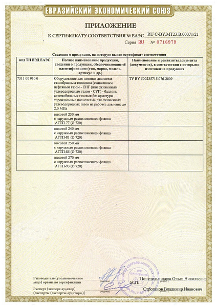 Сертификат соответствия ЕЭС 2021-2025 3 приложение 4